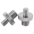 10 Pieces 1/4 Inch Male to 1/4 Inch Male Metal Threaded Screw Adapter Tripod Screw Converter.