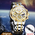 OLEVS 9947 Top Luxury Brand Chronograph Stainless Steel Wristwatch For Men. 