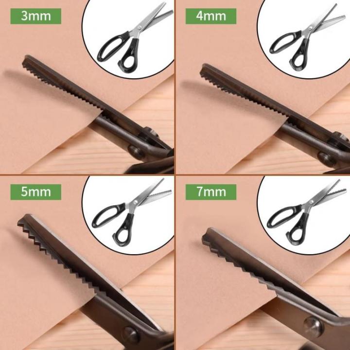 Sewing%20Scissors%20Stainless%20Steel%20Pinking%20Shears%20Comfort%20Grip%20Handled%20Professional%20Crafts%20Dressmaking%20Zig%20Zag%20Cut%20Scissors%20-%20Image%202