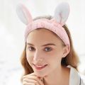 Adorable Rabbit Ear Makeup Hair Band For Women, Simple Headband For Washing Face.