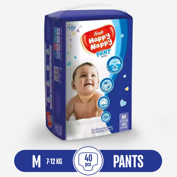 Happy Disposable Nappy M Size (7–12Kg) 40 Piece