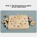 Colour Memory Chess Game Wooden Memory Chess Board Game Early Educational Concentration Training Color Memory Matching Chess.