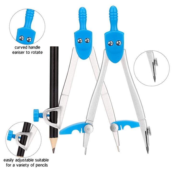 NAMUNY%20Geometry%20Set%2010%20Pcs%20Math%20Supplies%20Kit,Including%20Compass,Protractor,Ruler,Eraser,Pencil%20Ect,for%20Drawing%20and%20Measurement%20-%20Image%204