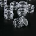 50Pcs/set Transparent Plastic Jewelry Bead Storage Box Small Bottom Round Container Jars Make Up Organizer Storage Boxes.