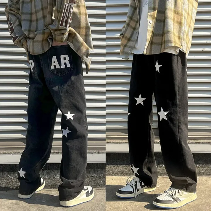 New%20Men's%20jeans%20Neutral%20Wide%20Leg%20Denim%20Trousers%20Loose%20Straight%20Luxury%20Jeans%20Youth%20Street%20Casual%20Cross%20Embroidery%20Hip%20hop%20Pants%20-%20Image%207