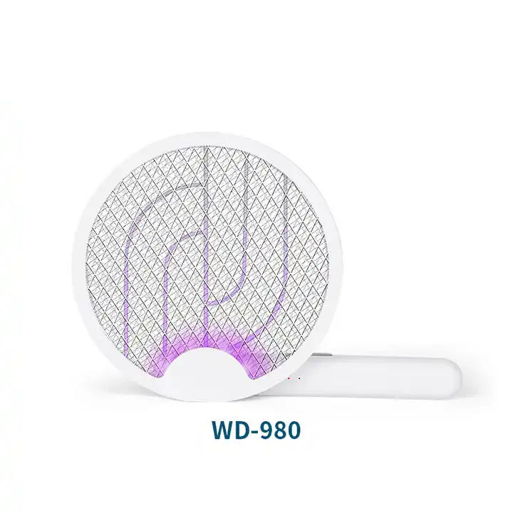Weidasi Mosquito Bat 980 Model Type-C USB Charging Rechargeable 1200MaH Bat with Lure Light Insect Bugs Bendable Stand Multifunction Electric Swatter W-980