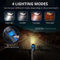 Rechargeable ABS LED Bicycle Front/Head Light with USB with Speedometer, Odometer and is Waterproof, Suitable for All Mountain and Road Bicycle and Bikes. 