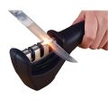 Stainless Steel Knife Sharpener - Black. 