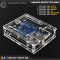 ARDUINO CASE PROTECTIVE ENCLOSURE SHELL 3D TRANSPARENT / CLEAR ACRYLIC BOX. SUITABLE FOR ARDUINO UNO R3 DIP/SMD/WIFI, UNO R4 WIFI/MINIMA, WEMOS D1..