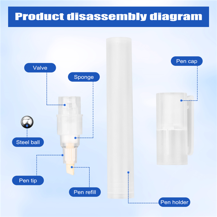 12%20Pack%206/3%20mm%20Empty%20Fillable%20Blank%20Paint%20Touch%20Up%20Pen%20Markers%20Round%20-%20Image%207