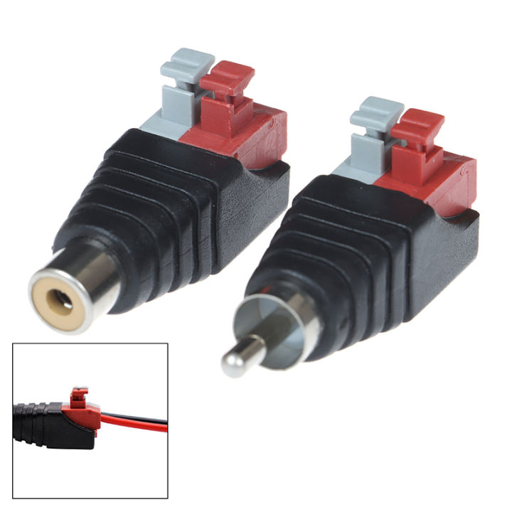 Speaker%20Wire%20A/V%20Cable%20to%20Audio%20Male%20Famale%20RCA%20Connector%20Press%20Plug%20Terminal%20Encounter%20-%20Image%204