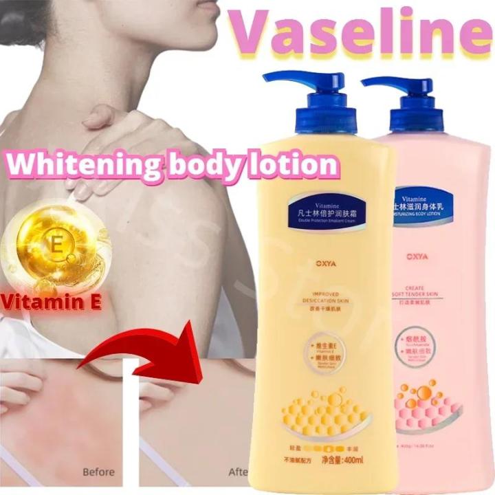400ml Vaseline Body Lotion Moisturizer Deep Whitening Remove Chicken Skin Moisturizing Double Care To Prevent Dryness