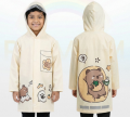 Children's Raincoat Girls Boys Kindergarten Preschool Elementary School Preschool Backpack Location Waterproof Raincoat for Kids.