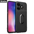 For infinix Smart 8 Plus Case Finger Metal Ring Kickstand Phone Case Car Holder Matte Soft Silicone Housing for infinix Smart8 Plus Phone Casing. 