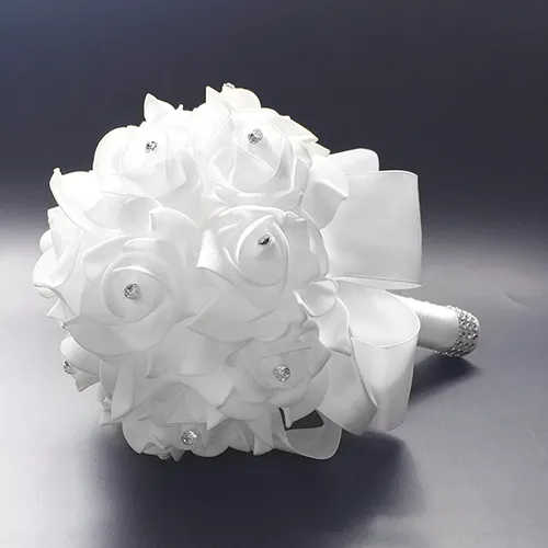1%20Bouquet%20Bride%20Wedding%20Party%20Bridesmaid%20Rhinestone%20Decor%20Foam%20Artificial%20Flower%20-%20Image%203