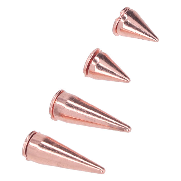20 Pcs Punk Cone Spikes Studs Electroplated Spike Screw Rivets For DIY Bags