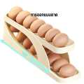 AA Hub Creative Plastic Slide Refrigerator Egg Holder Automatic Egg Rack Freshable Eggs Storage Container Dispenser. 