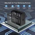 Original 45W PD Super Fast Charger For Samsung Galaxy S22 S23 Ultra Note 20 USB Type C Fast Charging Cable Phone Charger Adapter.