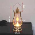 LED Lantern Battery Operated Warm Light Waterproof Portable Handle Home Decoration Retro Electronic Candle Lamp. 