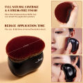 Jessup Foundation Brush with Makeup Sponge, Black Makeup Brush Flat Top Kabuki Brush for Liquid Blending Stippling, T881. 