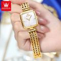 Ladies watch square Dial uniq design Luxury Quartz Watch for Women Stainless Steel Band Wristwatch Reloj Mujer with Box.