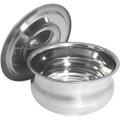 Stainless Steel Hari/Induction Friendly Hari Set with Lid /Cooking Mini Hari -1000 ml (Steel, Pack of 3). 
