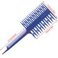 Fishbone Art Highlighting Comb Three-sided Pointed Hair Dye Brush Comb.