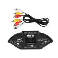 Audio Video Switcher 3-Way AV Selector Switch Box Multi Input Output Adapter - intl. 