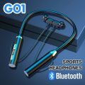 G01 Wireless Fone Headset Magnetic Suction Neck-mounted Bluetooth 5.2 Hifi Stereo Sports Music Earbuds Stereo In-ear Headphones.