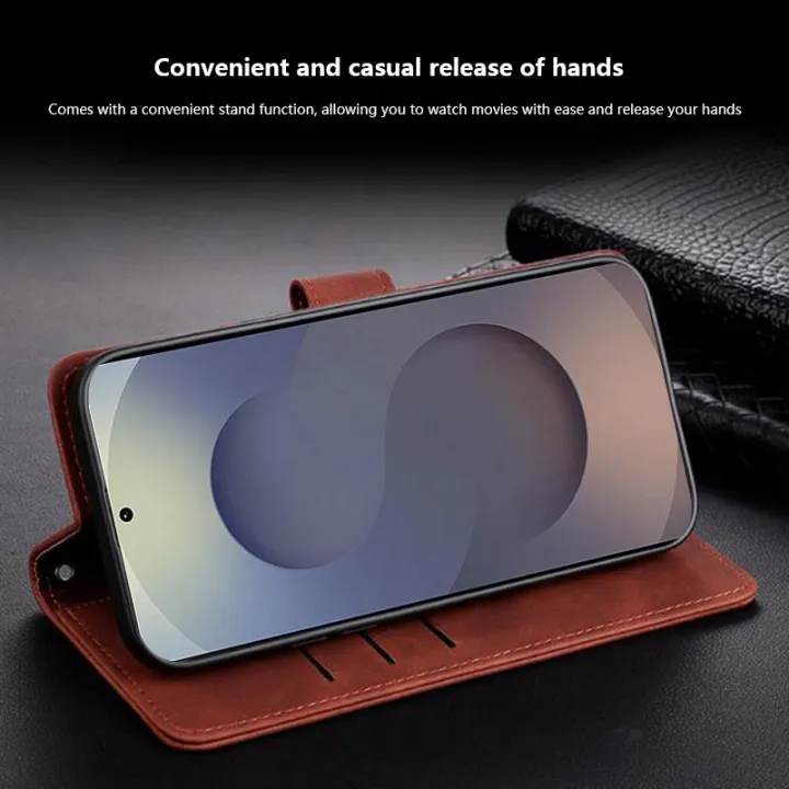 Tokifu%20For%20Samsung%20Galaxy%20S25%20S25+%20S25%20Ultra%20New%20Business%20Minimalist%20Flip%20Style%20Leather%20Anti%20Fall%20Protective%20Back%20Cover%20-%20Image%208