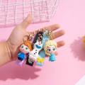 Disney Elsa Princess Keychain Frozen Cute Snow Treasure Doll Car Keyring Pendant Couple Schoolbag Ornament Keychain..