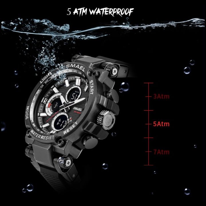 SMAEL%201803%20Sport%20Watch%20Men%20Watches%20Waterproof%205Bar%20Dual%20Time%20Men's%20Military%20Watches%20Shock%20Resistant%20Alarm%20Clock%20-%20Image%205