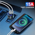 USLION 5 Port USB Fast Charging Car Charger For Xiaomi POCO Realme Quick Charge 3.0 Charging Mobile Phone Charger in Car Adapter. 