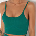 Spot Goods!European and American New Seamless Knitted Sexy Beauty Back Gathered Yoga Bra Running Sports Fitness Yoga Wear.