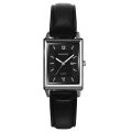 【DATA FROG Global MALL】fashion mens business watches men rectangle stainless steel belt quartz wrist watch man casual leather watch уусслире.