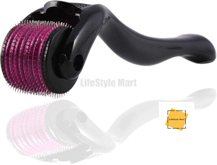 0.5mm%20Titanium%20Needle%20Dermaroller%20for%20Face%20&%20Hair%20Growth,%20Ergonomic%20Design%20with%20Anti-Slip%20Grip,%20Single%20Pack%20-%20Image%205