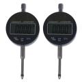 2X Digital Dial Indicator DTI 0.01mm/.0005inch Range 0-25.4mm/1inch Clock Gauge. 