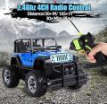 RC Truck Jeep, 4WD Off-Road Remote Control Car SUV with Light Metal Racing Vehicle Toy Car with Spring SuspensionDoor OpenStorage Case for Kids Boys.
