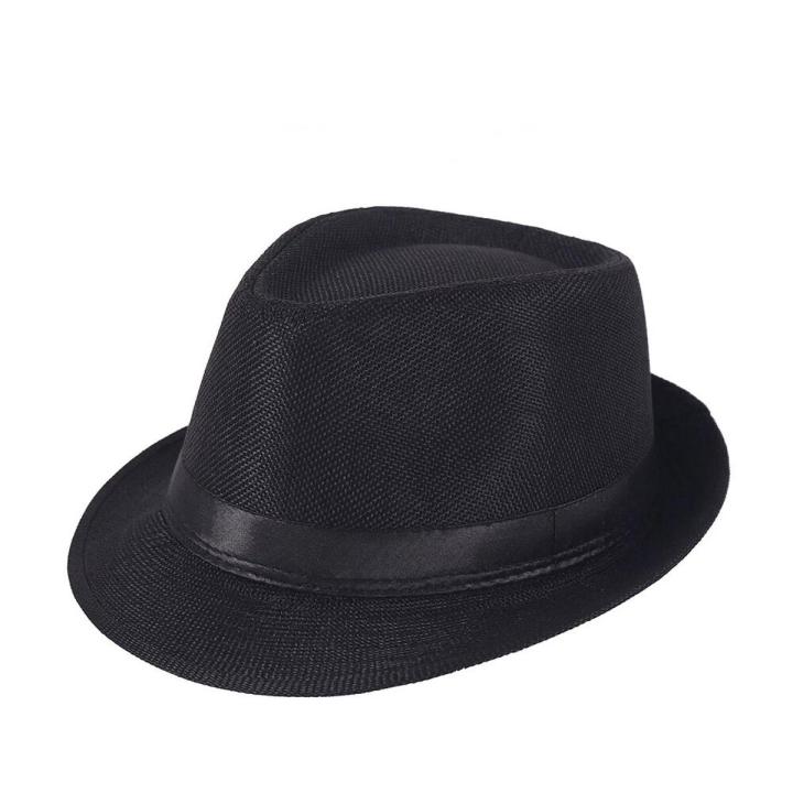 Spring Summer Retro Men's Hats Fedoras Top Jazz Plaid Hat