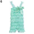 【KuaKe Mall】(New) girls lovely cutie bowknot lace ruffle Joyti toddler Baby sling jumpsuit romper. 