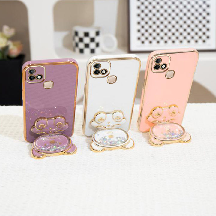 AnDyH%20Phone%20Case%20for%20Infinix%20Smart%205%20Pro%20Hot%2010i%20X658B%20X658E%20X659B%20Cute%20Quicksand%20Liquid%20Bear%20Bracket%20Anti%20Drop%20Camera%20Protection%20-%20Image%207