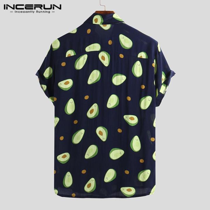INCERUN%20New%20Mens%20Hawaiian%20Avocado%20Floral%20Short%20Sleeve%20Beach%20Party%20Top%20Fancy%20Dress%20Shirts%20-%20Image%203