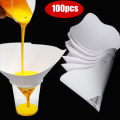【Trending Now】 Paint Filter Paper 10x19 cm 100 Microns Car Paint Spray Mesh Paper Filter Funnel Strainer Disposable Conical Straining Funnel. 