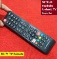 RC-71 TV Remote Controller RC-71 Remote Control TV Remote For Smart LED TV Remote NETFLIX YouTube. 