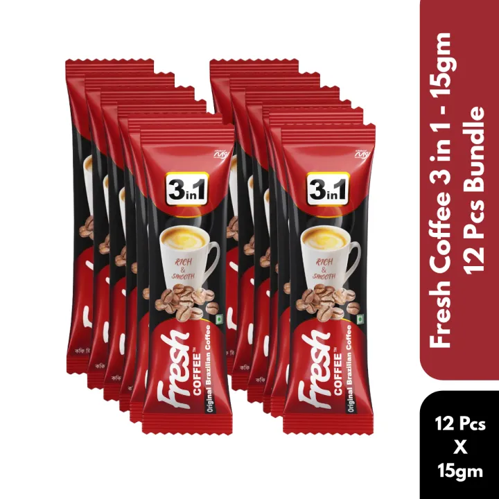 Fresh Coffee 3 in 1 - 15gm - 12 Pcs Bundle
