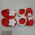 Two pair Newborn Baby Knit Woolen Sock Infant Girls Crochet Toddler Crib Shoes - Baby Shoes Girls. 