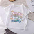 Cinnamoroll Children T-shirt Kawaii T Shirt Sanrio Anime Cartoons Children Casual Clothes Tee Shirt Kid Girl Boy Fashion Y2K Top.