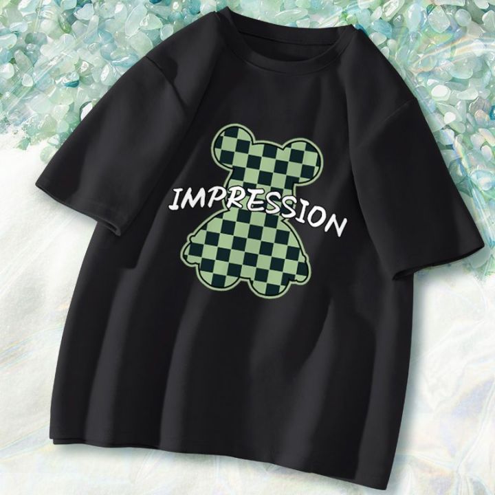 Taro%20Purple%20Cotton%20Short%20Sleeve%20T%20Women's%20T-shirt%20Loose%20All-Matching%20Top%20Summer%20round%20Neck%20Korean%20Style%20ins%20Wind%20Half%20Sleeve%20-%20Image%203