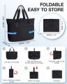 BAGSMART Folding Travel Bags 20L Waterproof Tote Bag With Zipper Multifunctional Shoulder Bag Handbag for Travel Work School.