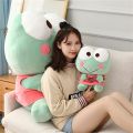 Sanrio Keroppi Cute Big Eyed Frog Plush Doll Kawaii Sof StuffedPillow Toy Doughnut Frog Children's Birthday Gift. 